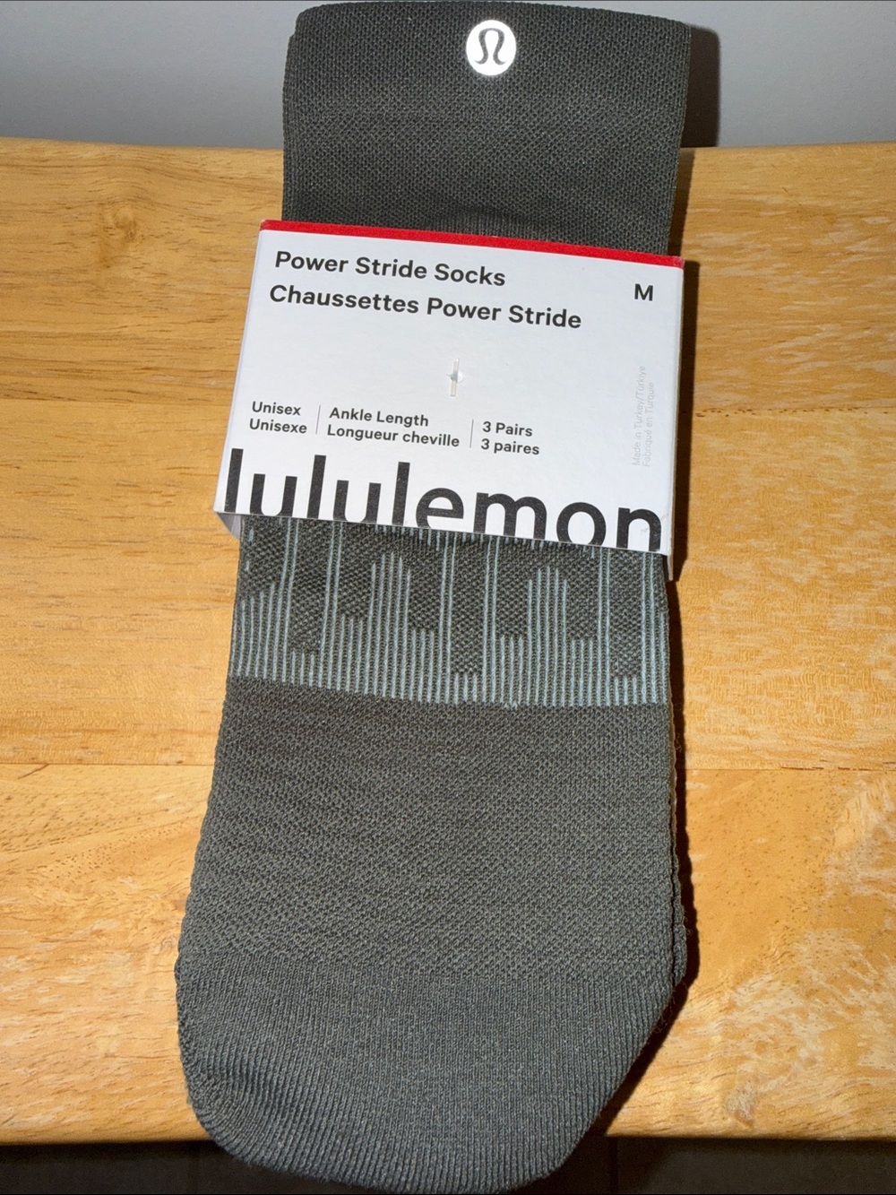 NWT Lululemon Power Stride Socks 3-Pair